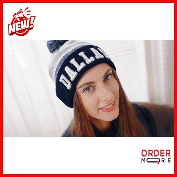 3D Embroidery Skull Cap Beanie with Touchscreen Gloves Winter Set - Picture 8 of 8